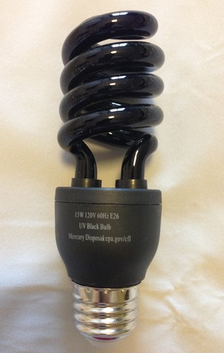 15w black spiral cfl - uv,